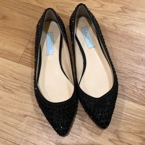Betsey Johnson beaded black flats